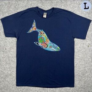 Artsy Colorful Whale Ocean PNW Tee Shirt